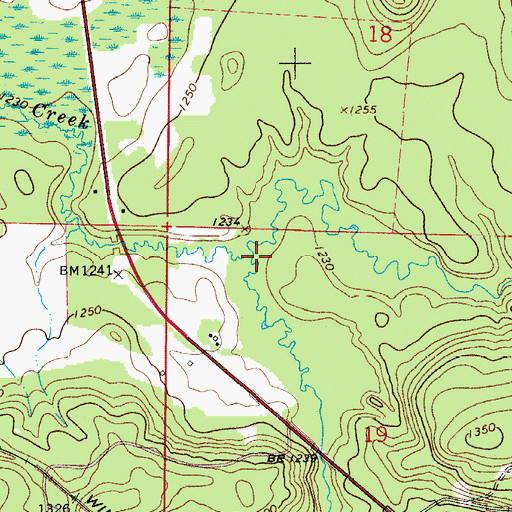 Topographic Map of Kinmount Creek, MN