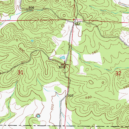 Topographic Map of Mobley (historical), AR