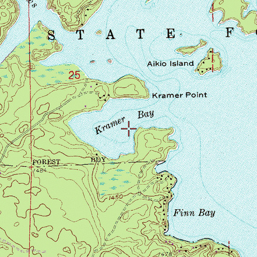 Topographic Map of Kramer Bay, MN