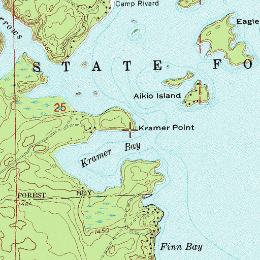 Topographic Map of Kramer Point, MN