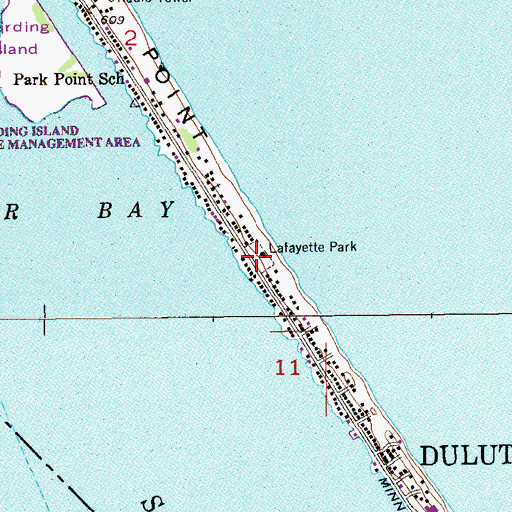 Topographic Map of Lafayette Park, MN