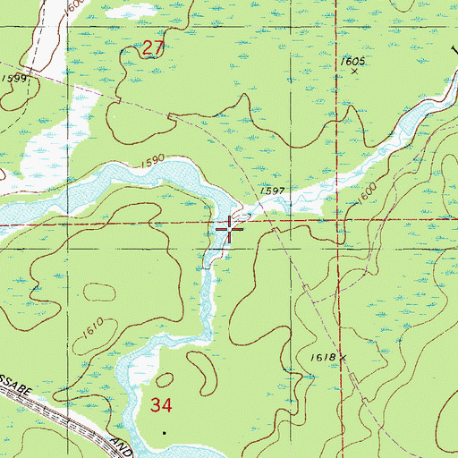 Topographic Map of Laird Creek, MN