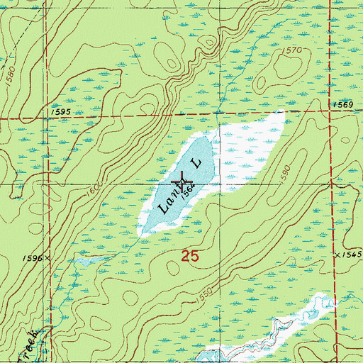 Topographic Map of Lanta Lake, MN