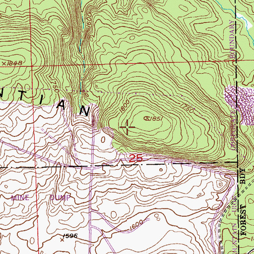 Topographic Map of Laurentian Divide, MN