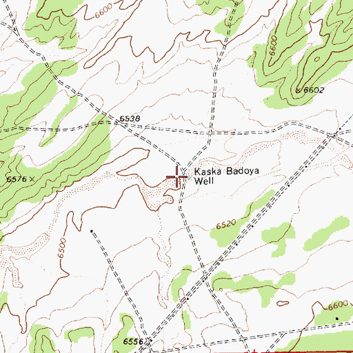 Topographic Map of Kaska Badoya Well, AZ