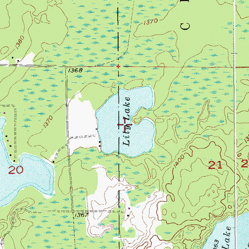 Topographic Map of Lily Lake, MN
