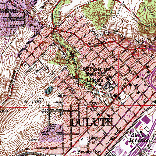 Topographic Map of Lincoln Park, MN