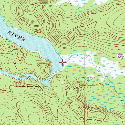 Topographic Map of Little East Creek, MN