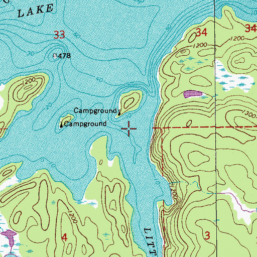 Topographic Map of Little Indian Sioux River, MN