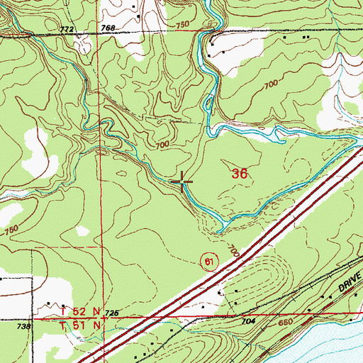 Topographic Map of Little Knife River, MN