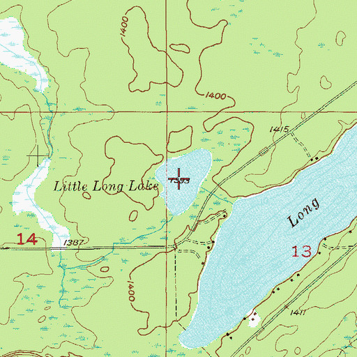 Topographic Map of Little Long Lake, MN