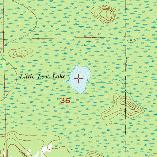 Topographic Map of Little Lost Lake, MN