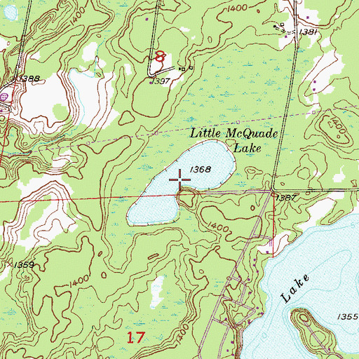 Topographic Map of Little McQuade Lake, MN