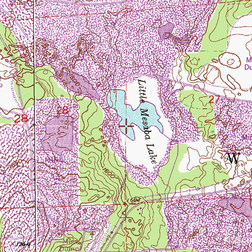 Topographic Map of Little Mesaba Lake, MN