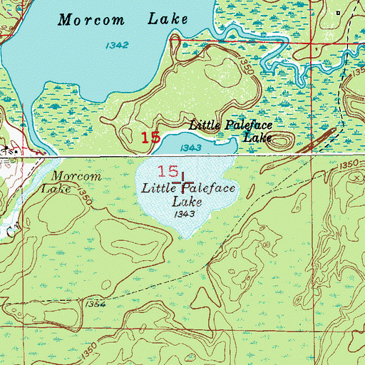 Topographic Map of Little Paleface Lake, MN