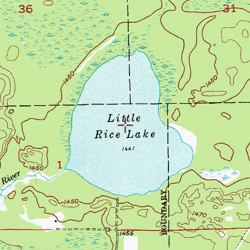 Topographic Map of Little Rice Lake, MN
