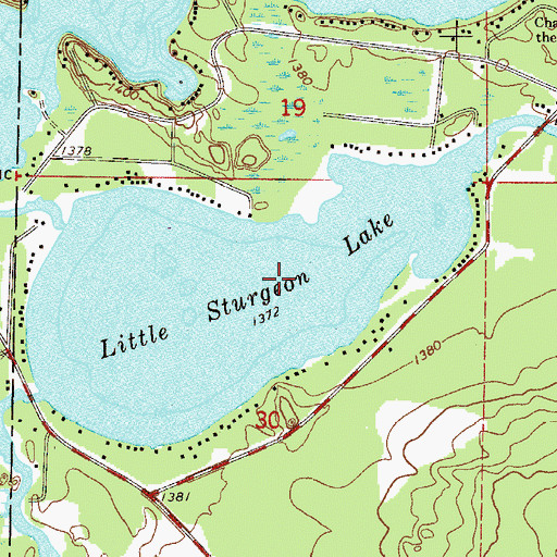 Topographic Map of Little Sturgeon Lake, MN