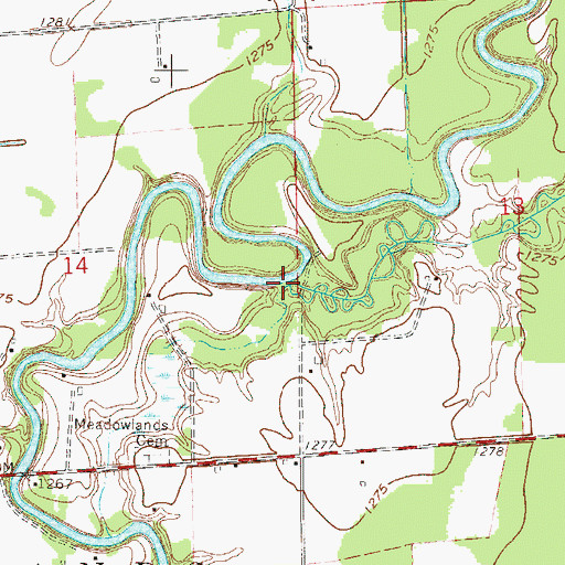 Topographic Map of Little Whiteface River, MN