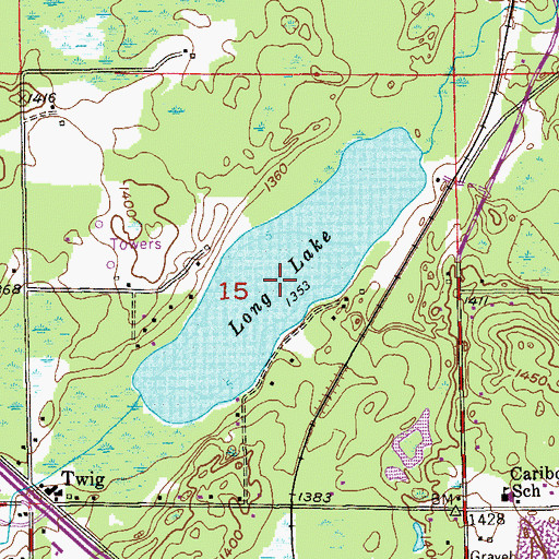 Topographic Map of Long Lake, MN