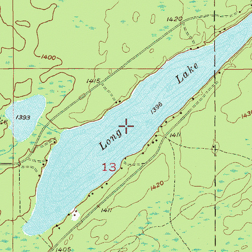 Topographic Map of Long Lake, MN
