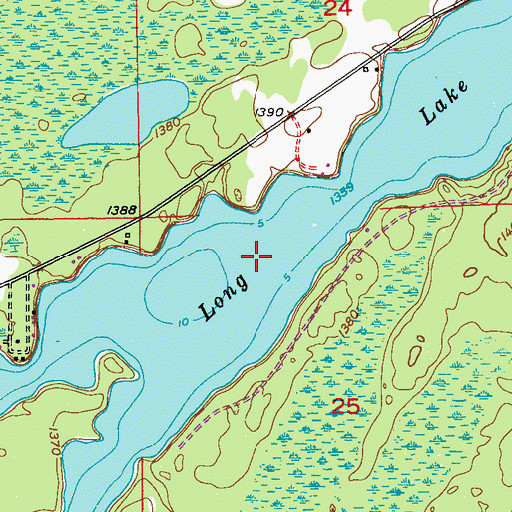 Topographic Map of Long Lake, MN