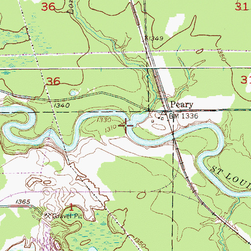 Topographic Map of Long Lake Creek, MN