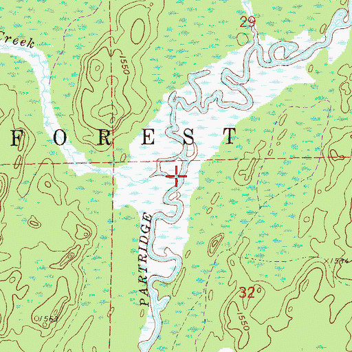 Topographic Map of Longnose Creek, MN