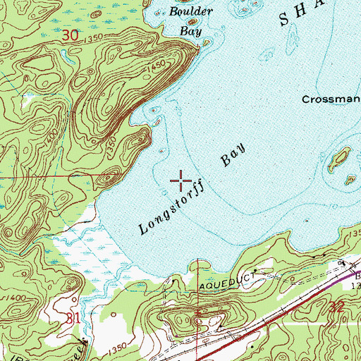 Topographic Map of Longstorff Bay, MN