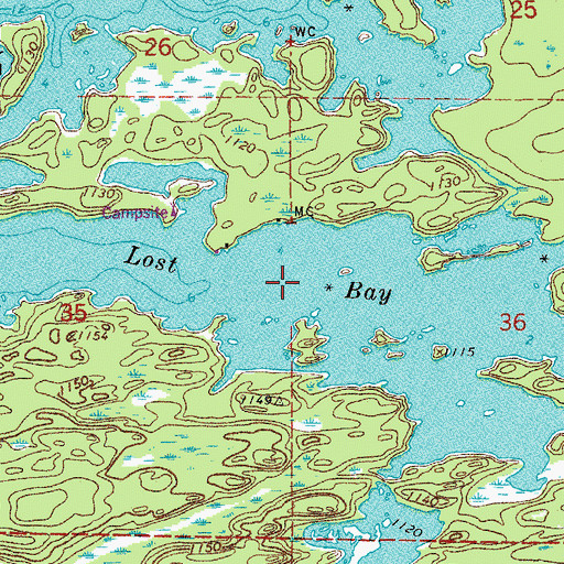 Topographic Map of Lost Bay, MN