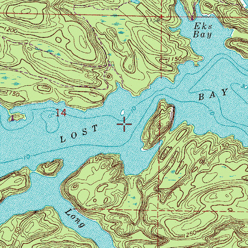 Topographic Map of Lost Bay, MN