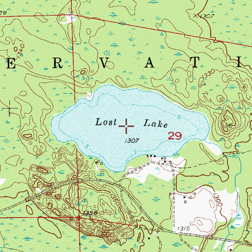 Topographic Map of Lost Lake, MN