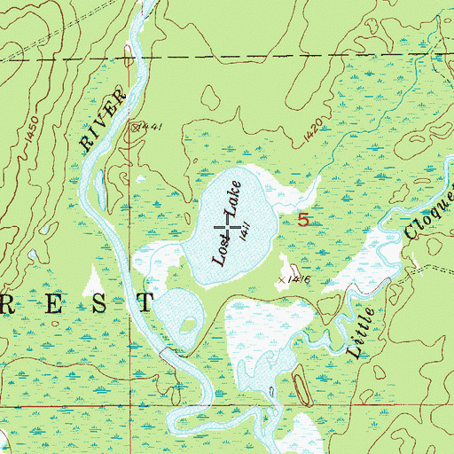 Topographic Map of Lost Lake, MN