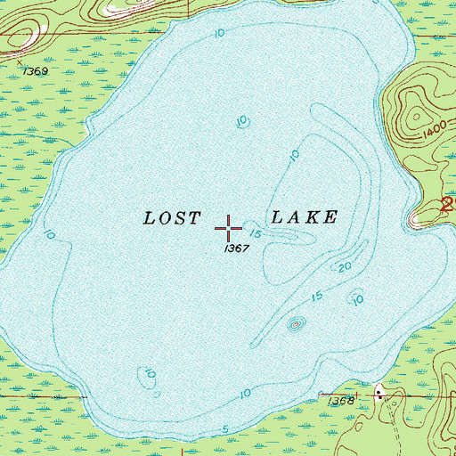 Topographic Map of Lost Lake, MN