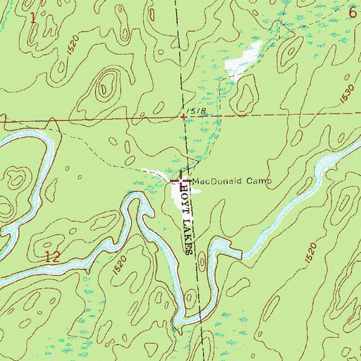 Topographic Map of MacDonald Camp, MN