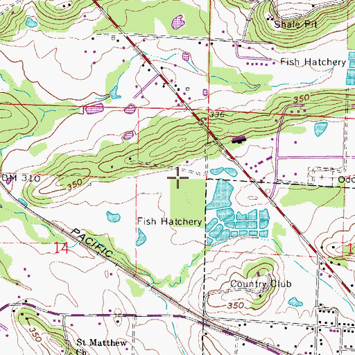 Topographic Map of Country Estates, AR