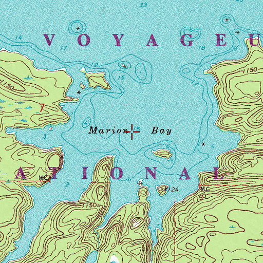 Topographic Map of Marion Bay, MN