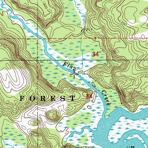 Topographic Map of Marion Creek, MN