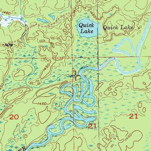 Topographic Map of Masse Creek, MN