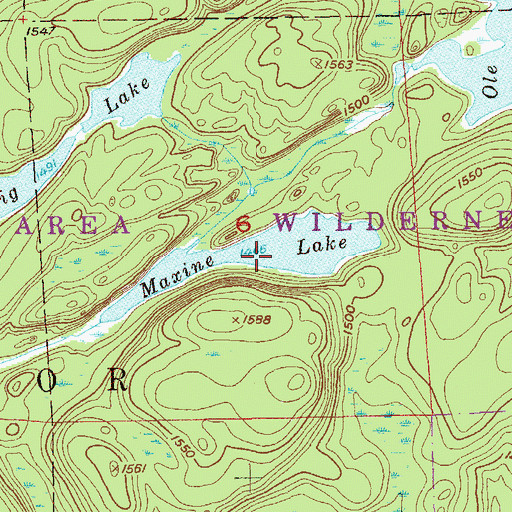 Topographic Map of Maxine Lake, MN