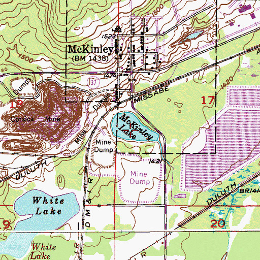 Topographic Map of McKinley Lake, MN