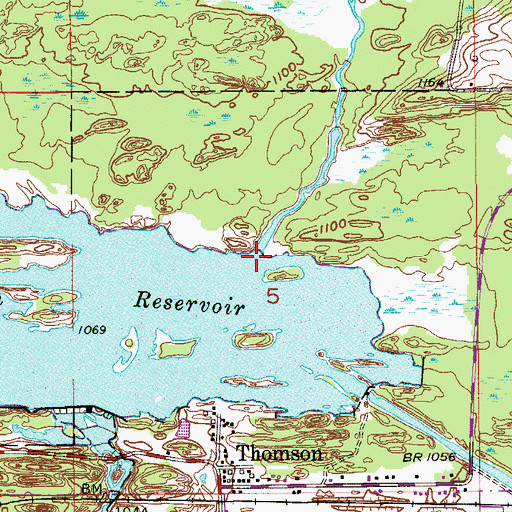 Topographic Map of Midway River, MN
