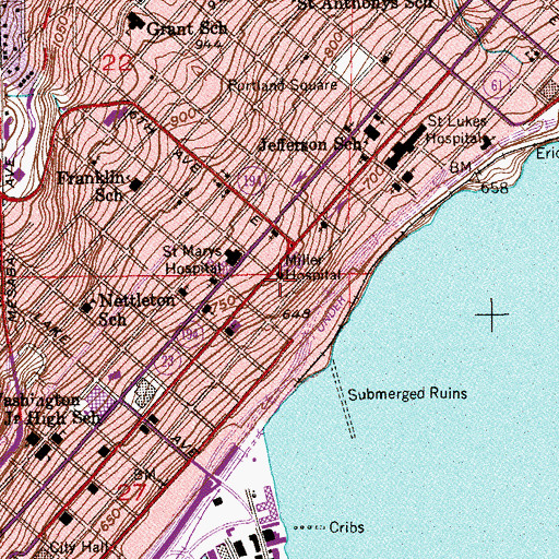 Topographic Map of SMDC Medical Center, MN