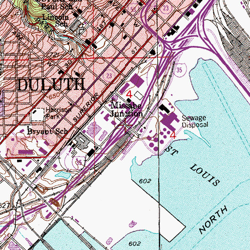 Topographic Map of Missabe Junction, MN