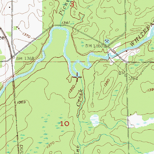 Topographic Map of Moonshine Creek, MN