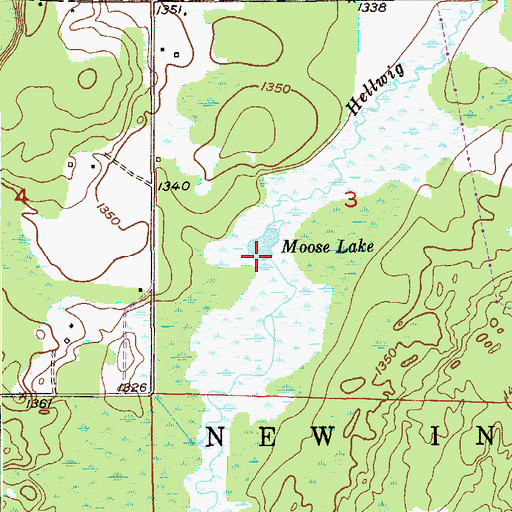 Topographic Map of Moose Lake, MN