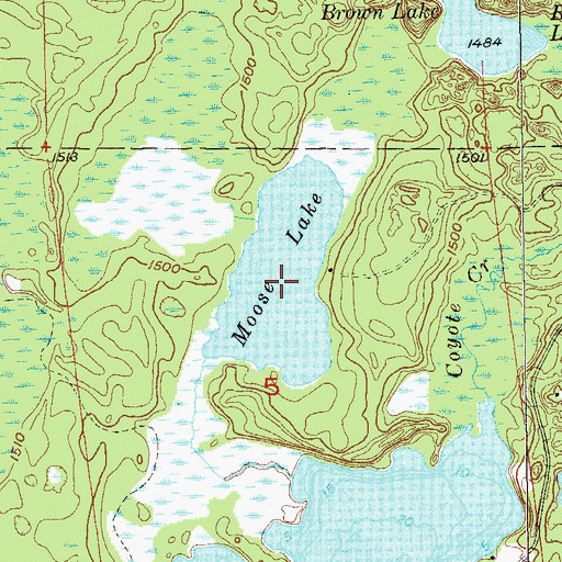 Topographic Map of Moose Lake, MN