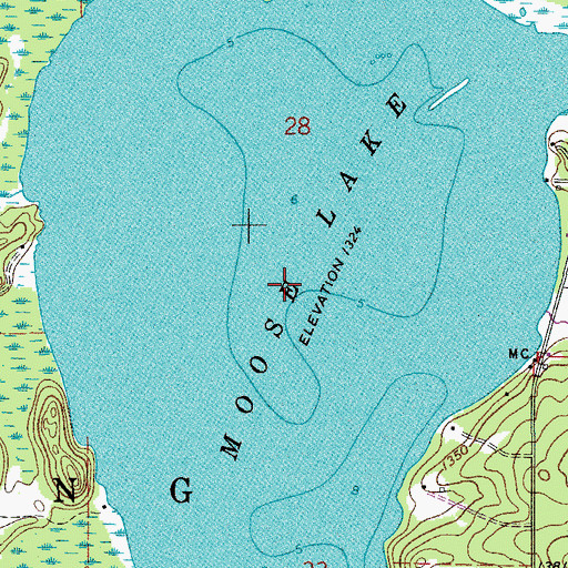 Topographic Map of Moose Lake, MN