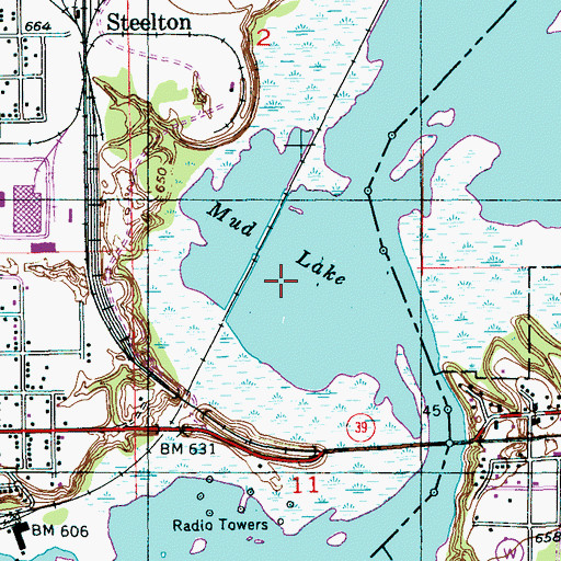 Topographic Map of Mud Lake, MN