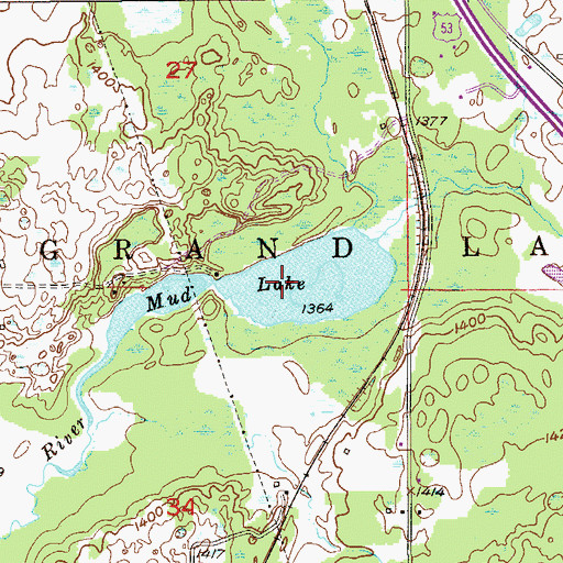 Topographic Map of Mud Lake, MN