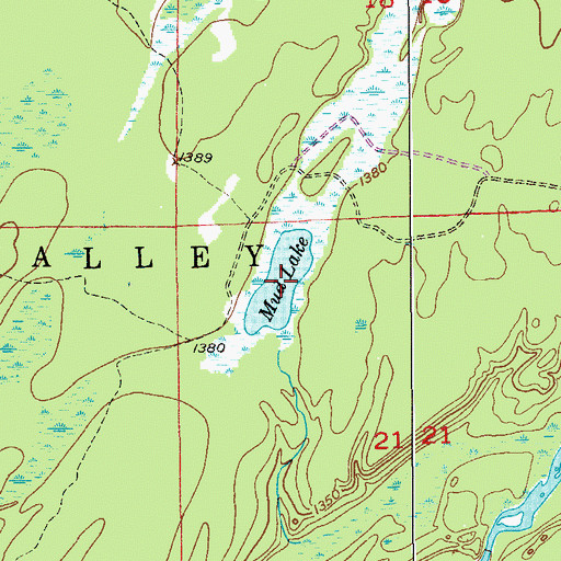 Topographic Map of Mud Lake, MN